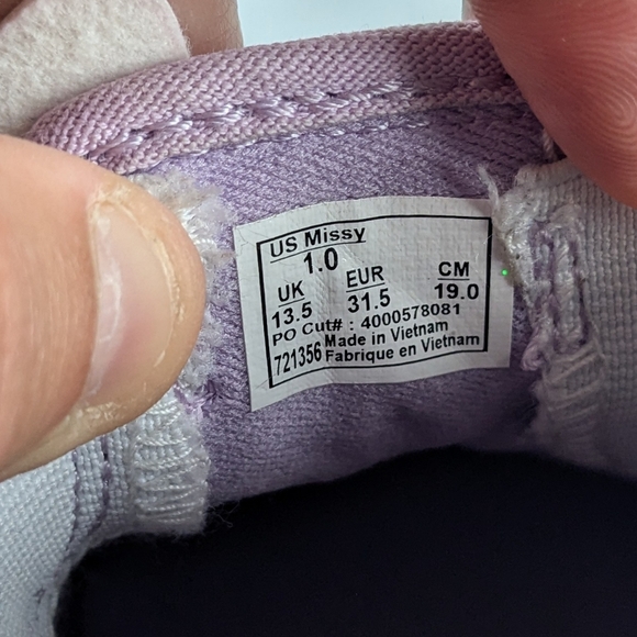 VANS Unicorn Shoes For Little Girl Size 1 Purple And White - Picture 7 of 8